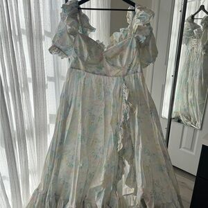 Selkie Sweetcorn Rose Bloom Gown - floral flowy dress plus size 3X